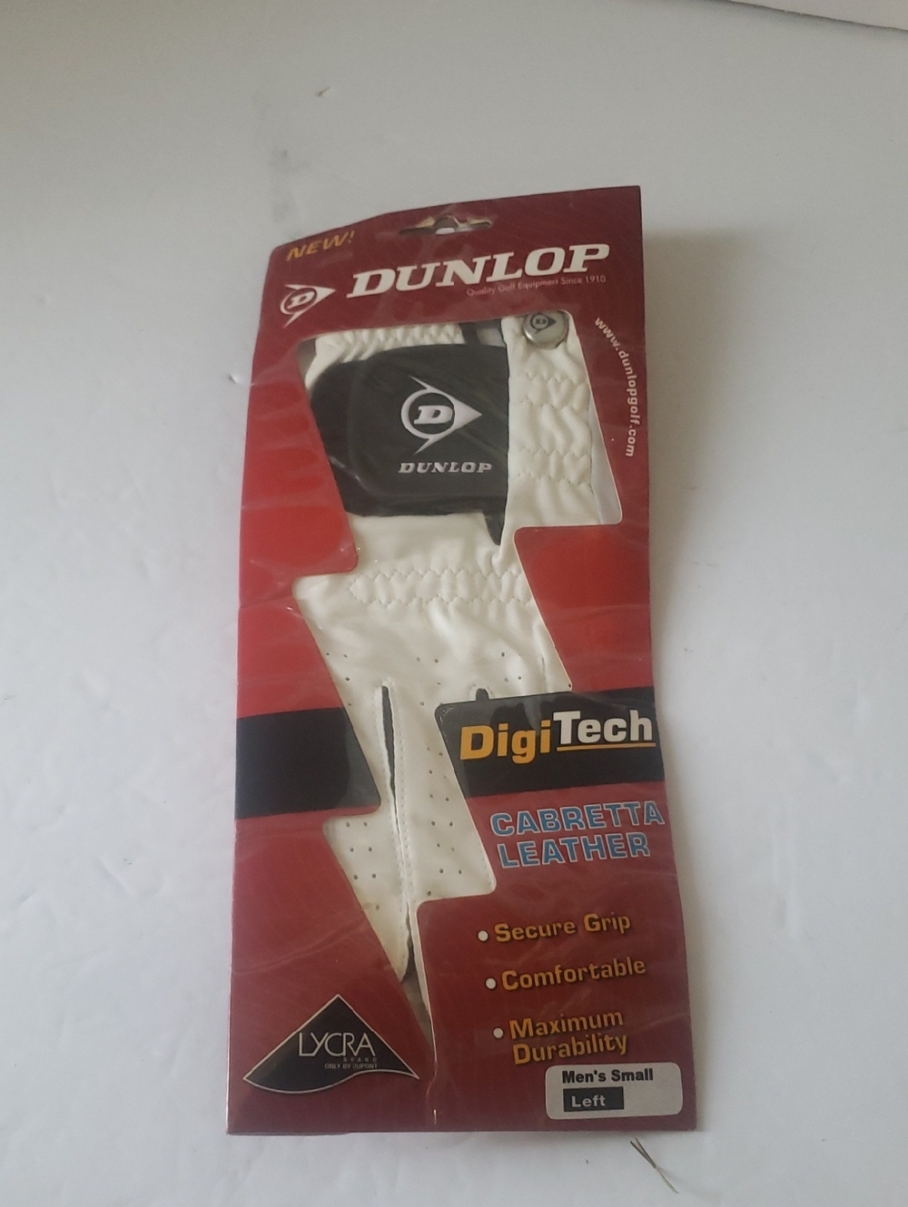 Dunlop DigiTech Cabretta Leathet Golf Glive Men's Small Left In White New